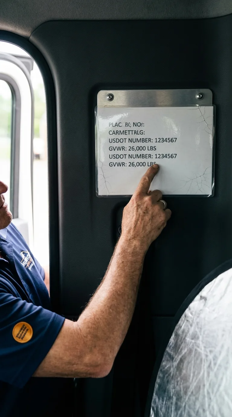 USDOT licensing placard verification in Sartell